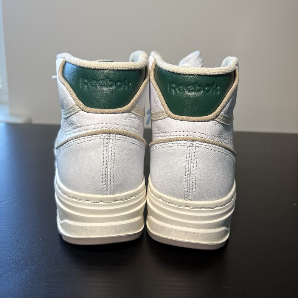 Reebok Club C Geo Mid Womens White Leather Lace Up Lifestyle Sneakers Shoes - Picture 5 of 7
